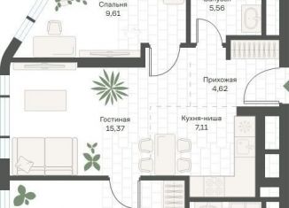 Продается двухкомнатная квартира, 60.9 м2, Москва, метро Новые Черёмушки