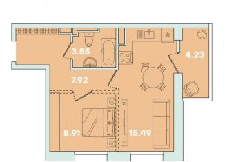 Продаю 1-комнатную квартиру, 40.1 м2, Иркутск, улица Петрова, 16