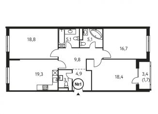 Продаю 3-ком. квартиру, 101 м2, Москва, ЗАО, Винницкая улица, 8к2