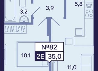 Продается 2-комнатная квартира, 35 м2, Якутск, Промышленный округ, Новопортовская улица, 1А/1