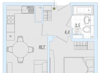 Продаю 1-ком. квартиру, 40.2 м2, Псковская область, Балтийская улица, 17А