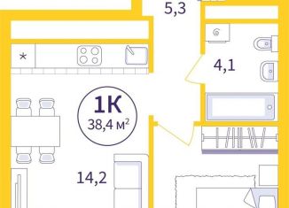 Продажа 1-ком. квартиры, 36.5 м2, Екатеринбург, улица 22-го Партсъезда