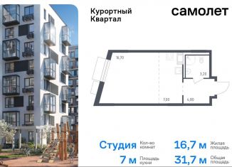 Продам квартиру студию, 31.7 м2, Санкт-Петербург, жилой комплекс Курортный квартал, 1