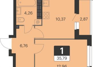 Продается однокомнатная квартира, 35.8 м2, Екатеринбург, метро Чкаловская, улица Академика Ландау, 41