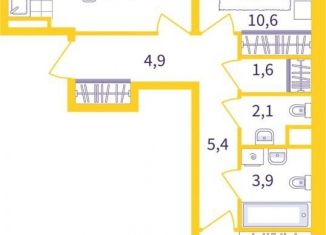 Продается 2-комнатная квартира, 56.7 м2, Екатеринбург, метро Геологическая