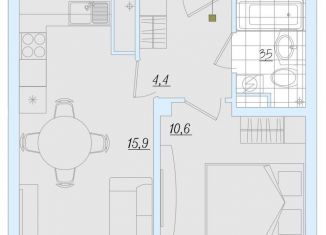 Продается 1-комнатная квартира, 39 м2, Псковская область, Балтийская улица, 17А