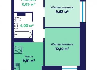 Продаю 2-ком. квартиру, 44.1 м2, Ярославль