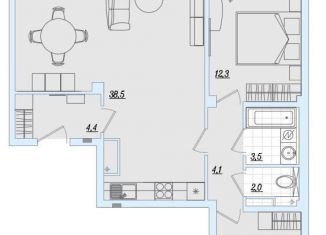 Продаю 2-ком. квартиру, 78.3 м2, Псковская область, Балтийская улица, 17А