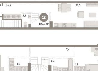 Продажа 2-комнатной квартиры, 127.2 м2, Екатеринбург, метро Геологическая, улица Шаумяна, 28