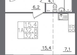 Продается однокомнатная квартира, 32.8 м2, Иркутск, Октябрьский округ