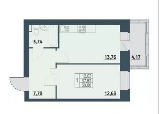 Продаю 1-ком. квартиру, 39.1 м2, Красноярский край, улица Светлова, 13
