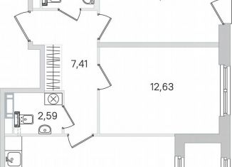 Продажа 2-комнатной квартиры, 59.3 м2, Пушкин