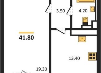 Продам 1-ком. квартиру, 41.8 м2, Воронеж, улица Загоровского, 5/4