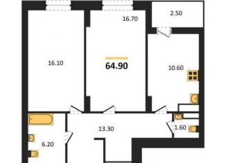 2-ком. квартира на продажу, 64.9 м2, Воронеж, улица Урицкого, 137