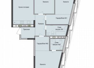 Трехкомнатная квартира на продажу, 85.1 м2, Казань