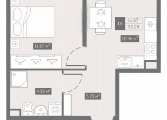 1-ком. квартира на продажу, 32.3 м2, Санкт-Петербург