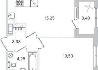 Продам однокомнатную квартиру, 38.7 м2, Пушкин