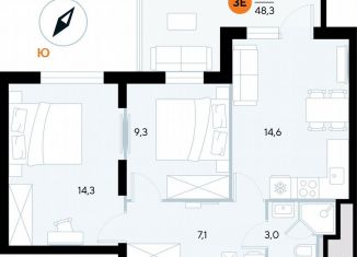 Продается 2-ком. квартира, 58 м2, поселок городского типа Заозерное, улица Аллея Дружбы, 10А