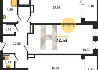 Продам двухкомнатную квартиру, 72.5 м2, Воронеж, улица Независимости, 78к4