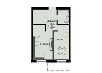 Продам 1-комнатную квартиру, 41.2 м2, Красноярский край