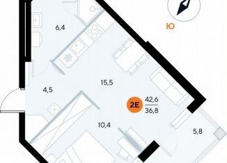 Продаю 1-ком. квартиру, 42.5 м2, поселок городского типа Заозерное, улица Аллея Дружбы, 10А