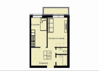 Продаю 1-ком. квартиру, 43.2 м2, Красноярский край