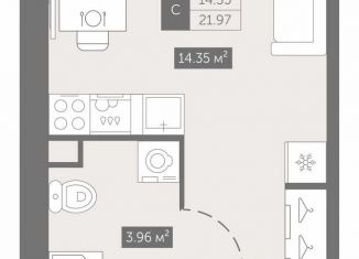 Продаю квартиру студию, 22 м2, Санкт-Петербург