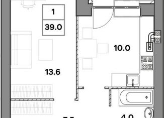 Продаю 1-комнатную квартиру, 39 м2, Ярославль, улица Шевелюха, 128