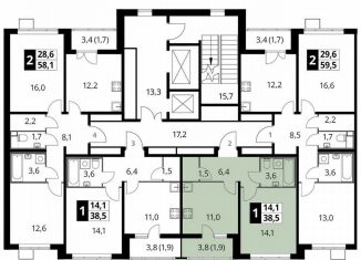 Продаю однокомнатную квартиру, 38.4 м2, Люберцы, ЖК 1-й Лермонтовский, Рождественская улица, 8