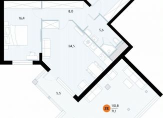 Продам 1-комнатную квартиру, 110.8 м2, поселок городского типа Заозерное, улица Аллея Дружбы, 10А