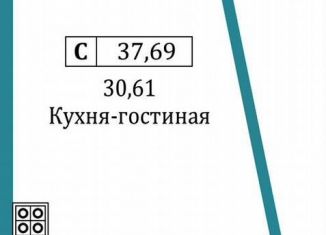 Продам квартиру студию, 37.7 м2, Мурино, ЖК Графика, Екатерининская улица, 16/5
