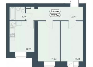 2-ком. квартира на продажу, 57.8 м2, Красноярский край, улица Светлова, 13
