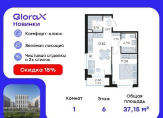 Продаю 1-ком. квартиру, 37.2 м2, Нижегородская область