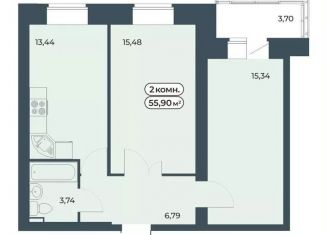 Продам 2-ком. квартиру, 55.9 м2, Красноярский край, улица Светлова, 13