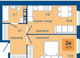 Продам двухкомнатную квартиру, 41.9 м2, Пермь