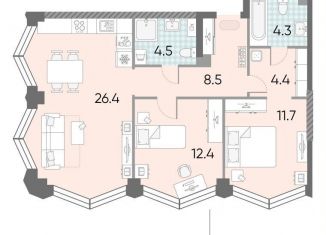 Продается двухкомнатная квартира, 72.2 м2, Москва, метро ЗИЛ, ЖК Зиларт, 21/22