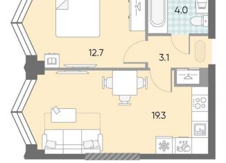 Продам однокомнатную квартиру, 39.1 м2, Москва, ЖК Зиларт, 21/22, метро ЗИЛ