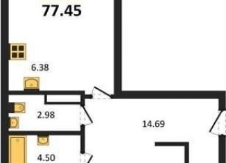 Продаю двухкомнатную квартиру, 77.4 м2, Воронеж