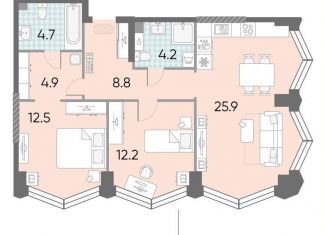 Продаю 2-комнатную квартиру, 73.2 м2, Москва, ЖК Зиларт, 21/22, метро ЗИЛ