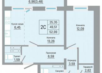 Продам двухкомнатную квартиру, 53 м2, Пермь