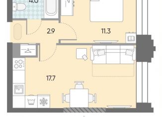 Продается 1-комнатная квартира, 35.9 м2, Москва, ЖК Зиларт, 21/22, метро ЗИЛ
