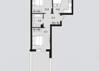 Продается 2-ком. квартира, 47.5 м2, Дюртюли, Лесная улица