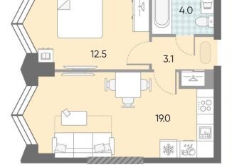 Продам однокомнатную квартиру, 38.6 м2, Москва, ЖК Зиларт, 21/22, метро ЗИЛ