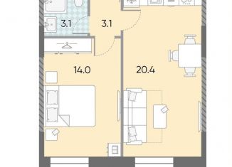 Продаю 1-комнатную квартиру, 40.6 м2, Москва, ЖК Зиларт, 18/19/27, метро ЗИЛ