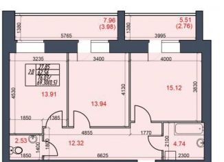 Двухкомнатная квартира на продажу, 69.3 м2, Череповец, Октябрьский проспект, 98