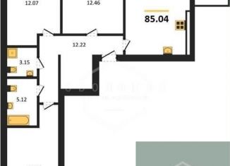 Продается трехкомнатная квартира, 85 м2, Калининград, Арсенальная улица, 31к4