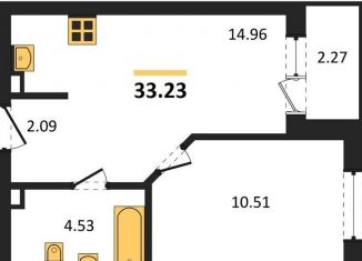 Продаю 1-комнатную квартиру, 33.2 м2, Екатеринбург, Ленинский район