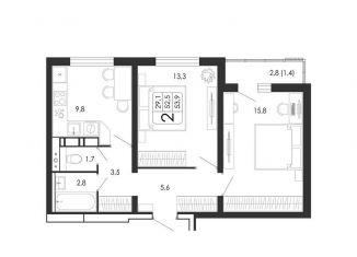 Продажа 2-ком. квартиры, 53.9 м2, Воронеж, улица Загоровского, 5/1