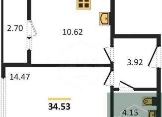 Продается однокомнатная квартира, 34.5 м2, Калининград, Арсенальная улица, 31к4