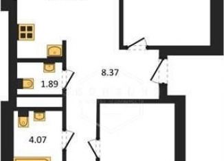 Продажа 3-ком. квартиры, 77.7 м2, Калининград